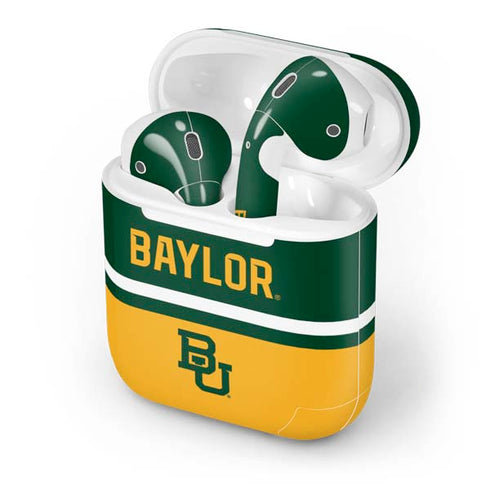 Baylor University BU Split Apple AirPods Skin