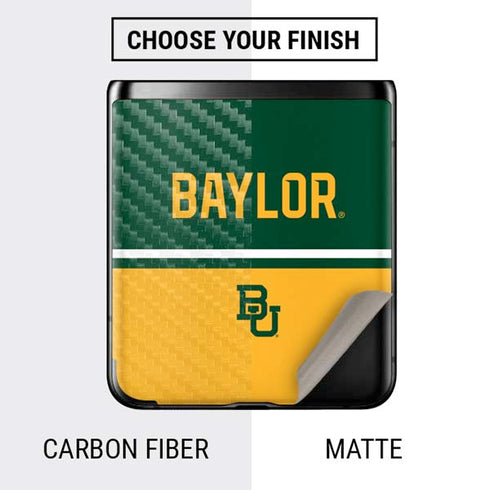 Baylor University BU Split Galaxy Z Flip Skin