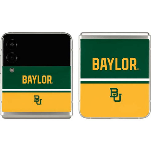 Baylor University BU Split Galaxy Z Flip3 5G Skin