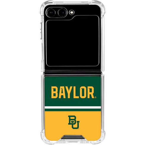 Baylor University BU Split Galaxy Z Flip5 5G Clear Case
