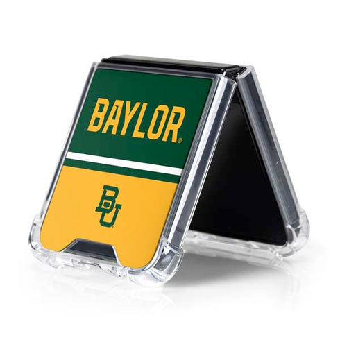 Baylor University BU Split Galaxy Z Flip5 5G Clear Case