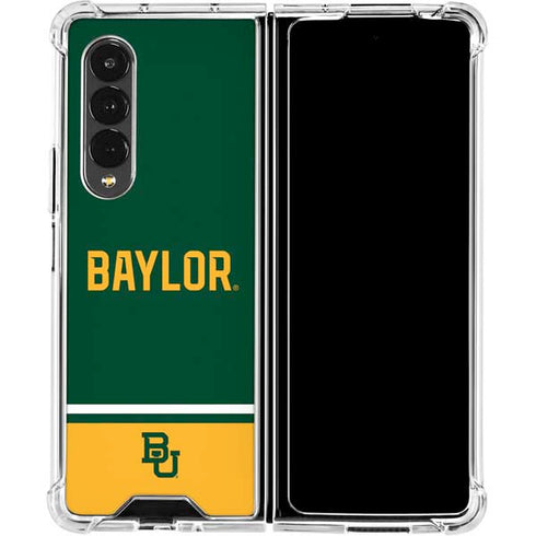 Baylor University BU Split Galaxy Z Fold4 5G Clear Case