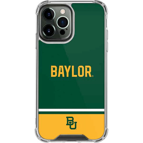 Baylor University BU Split iPhone 13 Pro Max Clear Case