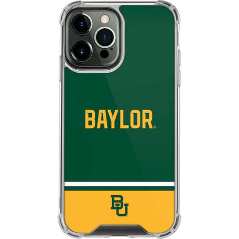 Baylor University BU Split iPhone 14 Pro Max Clear Case