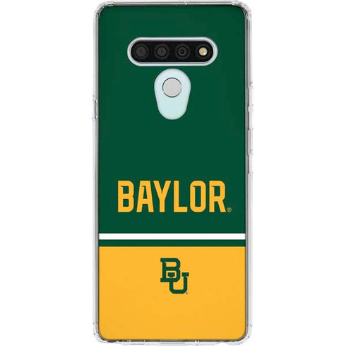 Baylor University BU Split LG Stylo 6 Clear Case