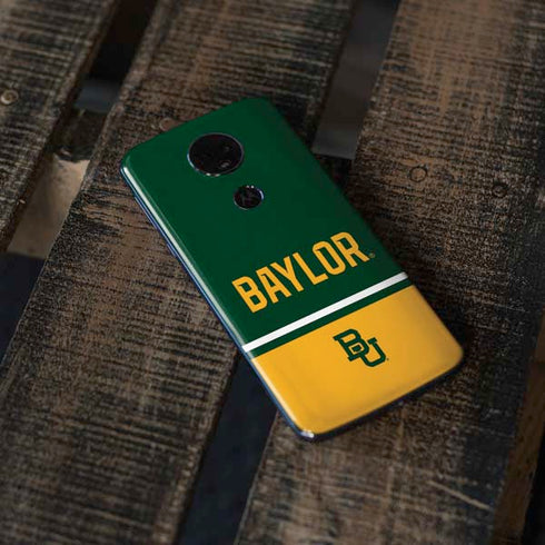 Baylor University BU Split Moto E5 Plus Skin