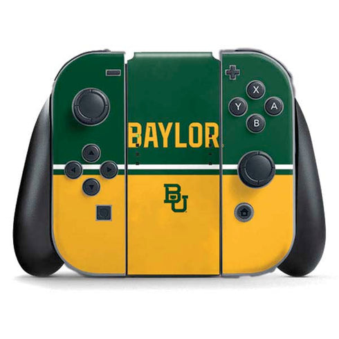 Baylor University BU Split Nintendo Switch (2017-2021) Joy-Con Controller Skin