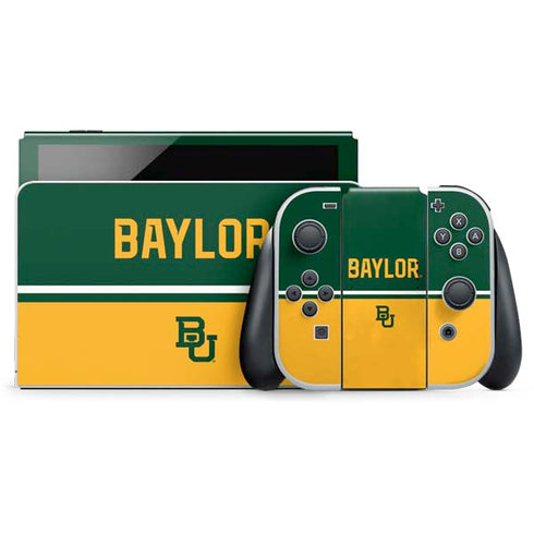 Baylor University BU Split Nintendo Switch OLED (2021) Skin