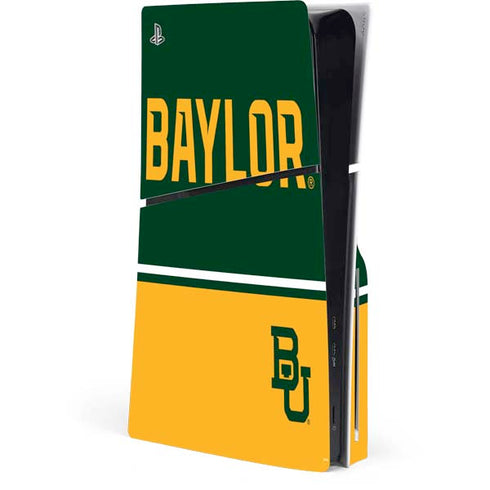 Baylor University BU Split PS5 Slim Disk Console Skin