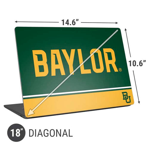 Baylor University BU Split Universal Laptop 18in (14.6 x 10.6in) Skin