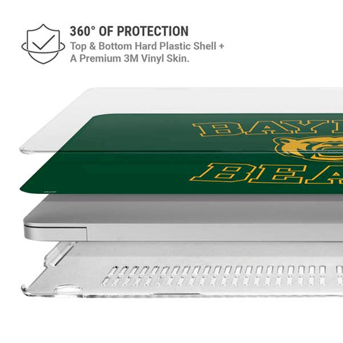 Baylor University Bears Mascot MacBook Pro 15in (2016-19) Case plus Skin