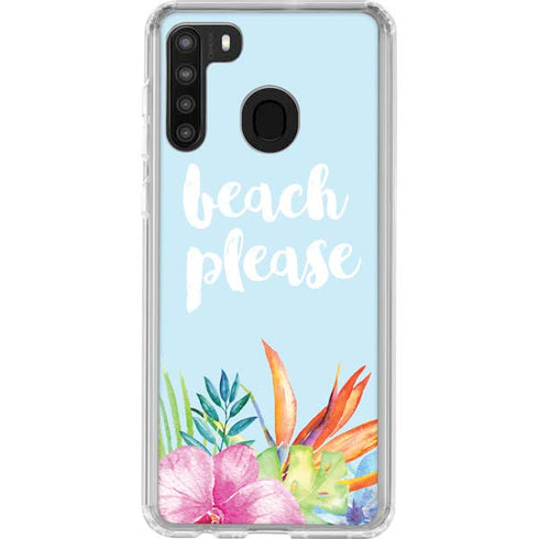 Beach Please Galaxy A21 Clear Case