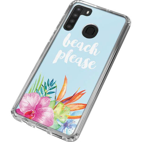 Beach Please Galaxy A21 Clear Case