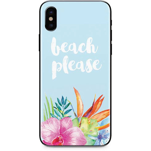 Beach Please iPhone X Skin