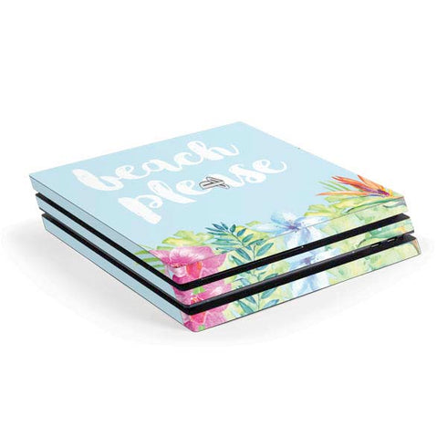Beach Please PS4 Pro Console Skin