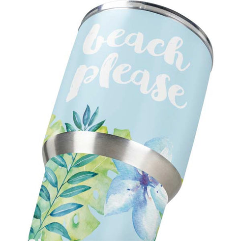 Beach Please Yeti 30oz Rambler Tumbler Skin