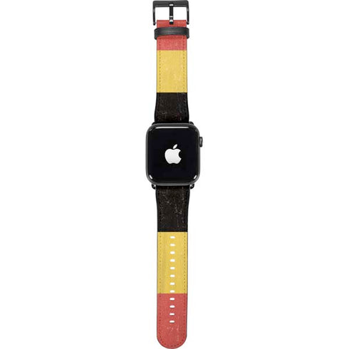 Belgium Flag Distressed Apple Watch Band 42-44mm