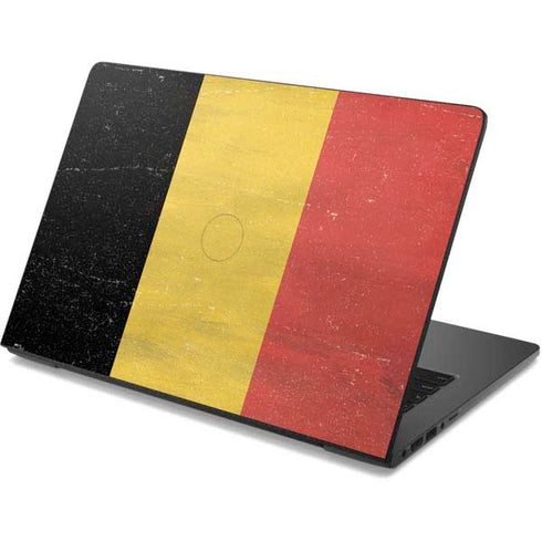 Belgium Flag Distressed Dell Chromebook Skin