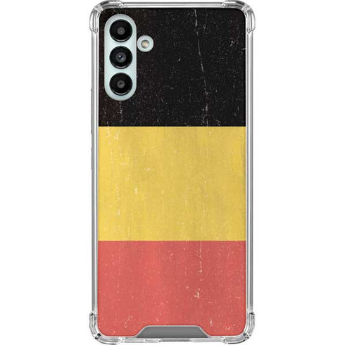 Belgium Flag Distressed Galaxy A13 5G Clear Case