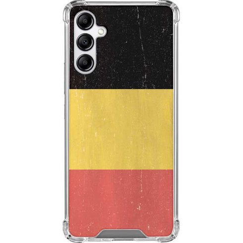 Belgium Flag Distressed Galaxy A14 5G Clear Case