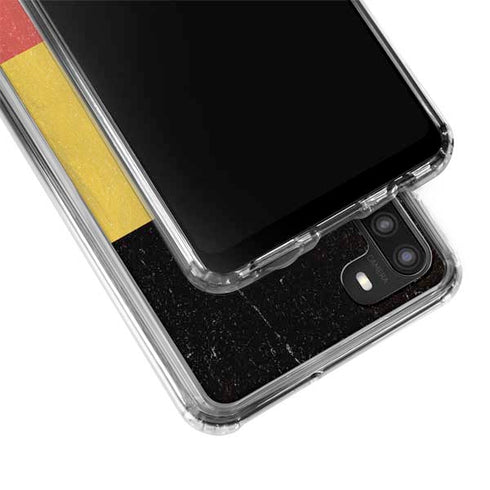 Belgium Flag Distressed Galaxy A21 Clear Case