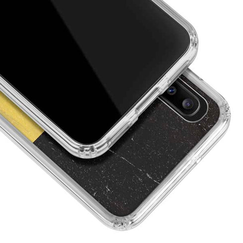 Belgium Flag Distressed Galaxy A30 Clear Case