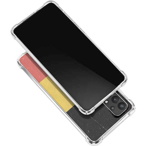 Belgium Flag Distressed Galaxy A32 5G Clear Case