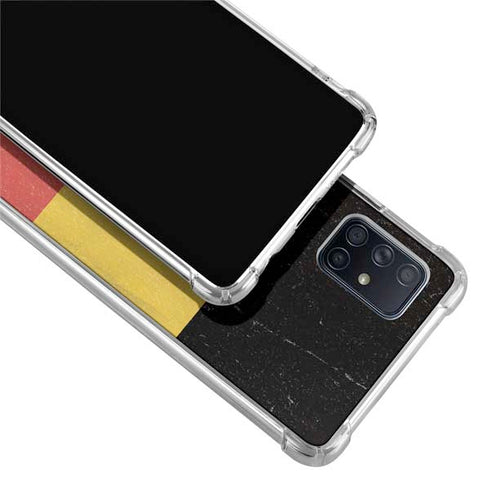 Belgium Flag Distressed Galaxy A51 5G Clear Case