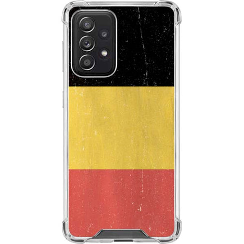 Belgium Flag Distressed Galaxy A52 5G Clear Case