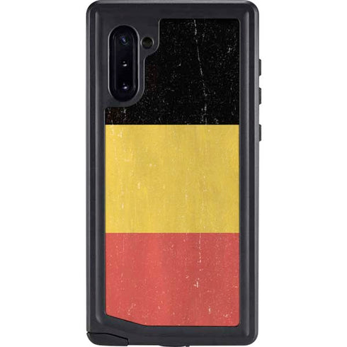 Belgium Flag Distressed Galaxy Note 10 Waterproof Case