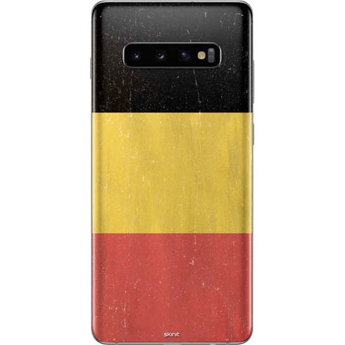 Belgium Flag Distressed Galaxy S10 Plus Skin