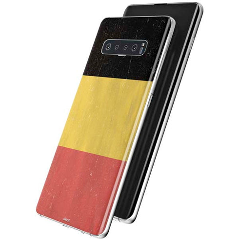 Belgium Flag Distressed Galaxy S10 Plus Skin
