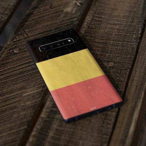 Belgium Flag Distressed Galaxy S10 Skin