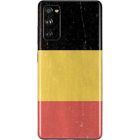 Belgium Flag Distressed Galaxy S20 Fan Edition Skin