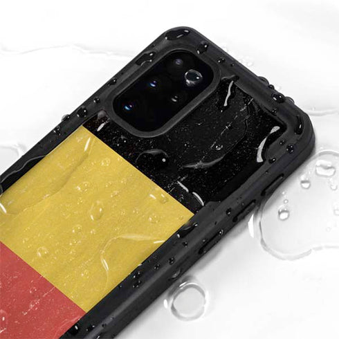 Belgium Flag Distressed Galaxy S20 Plus Waterproof Case