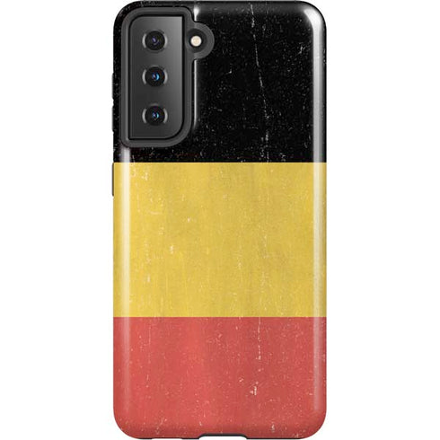 Belgium Flag Distressed Galaxy S21 5G Pro Case