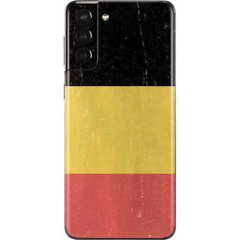 Belgium Flag Distressed Galaxy S21 Plus 5G Skin