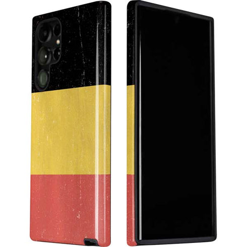 Belgium Flag Distressed Galaxy S22 Ultra Pro Case