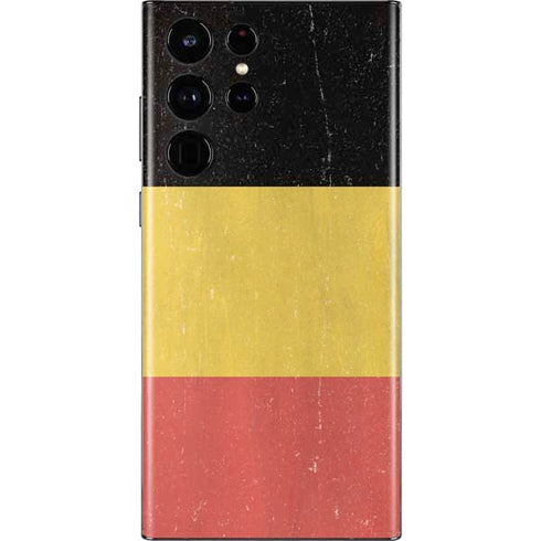 Belgium Flag Distressed Galaxy S22 Ultra Skin