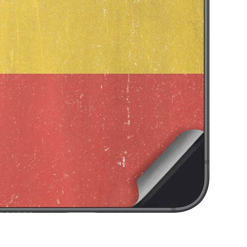 Belgium Flag Distressed Galaxy S23 Plus Skin