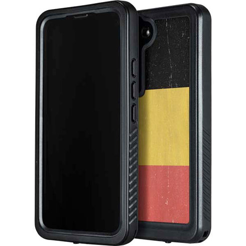 Belgium Flag Distressed Galaxy S23 Waterproof Case