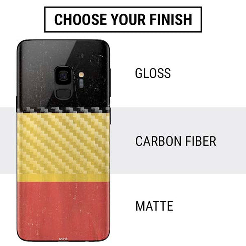 Belgium Flag Distressed Galaxy S9 Skin