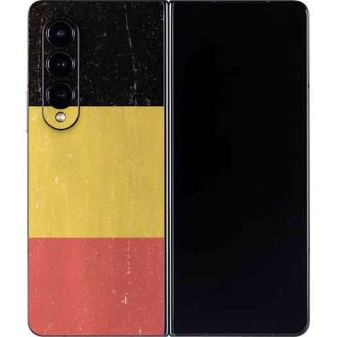 Belgium Flag Distressed Galaxy Z Fold4 5G Skin