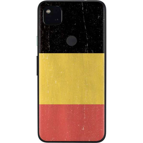 Belgium Flag Distressed Google Pixel 4a Skin