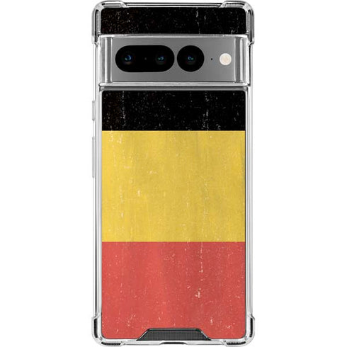 Belgium Flag Distressed Google Pixel 7 Pro Clear Case
