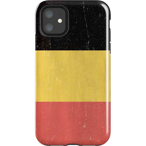 Belgium Flag Distressed iPhone 11 Impact Case