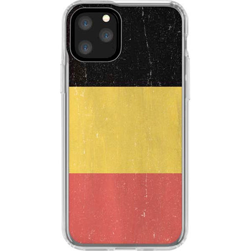 Belgium Flag Distressed iPhone 11 Pro Clear Case