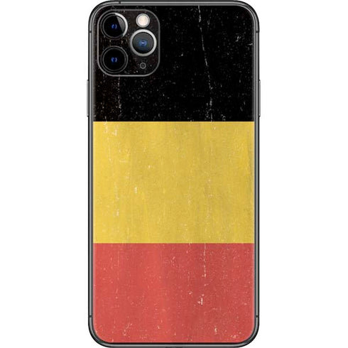 Belgium Flag Distressed iPhone 11 Pro Max Skin