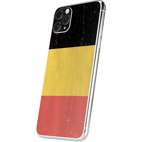 Belgium Flag Distressed iPhone 11 Pro Max Skin