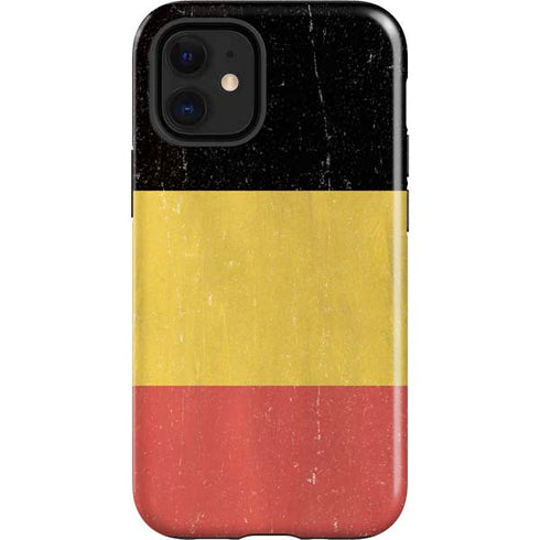 Belgium Flag Distressed iPhone 12 Mini Impact Case
